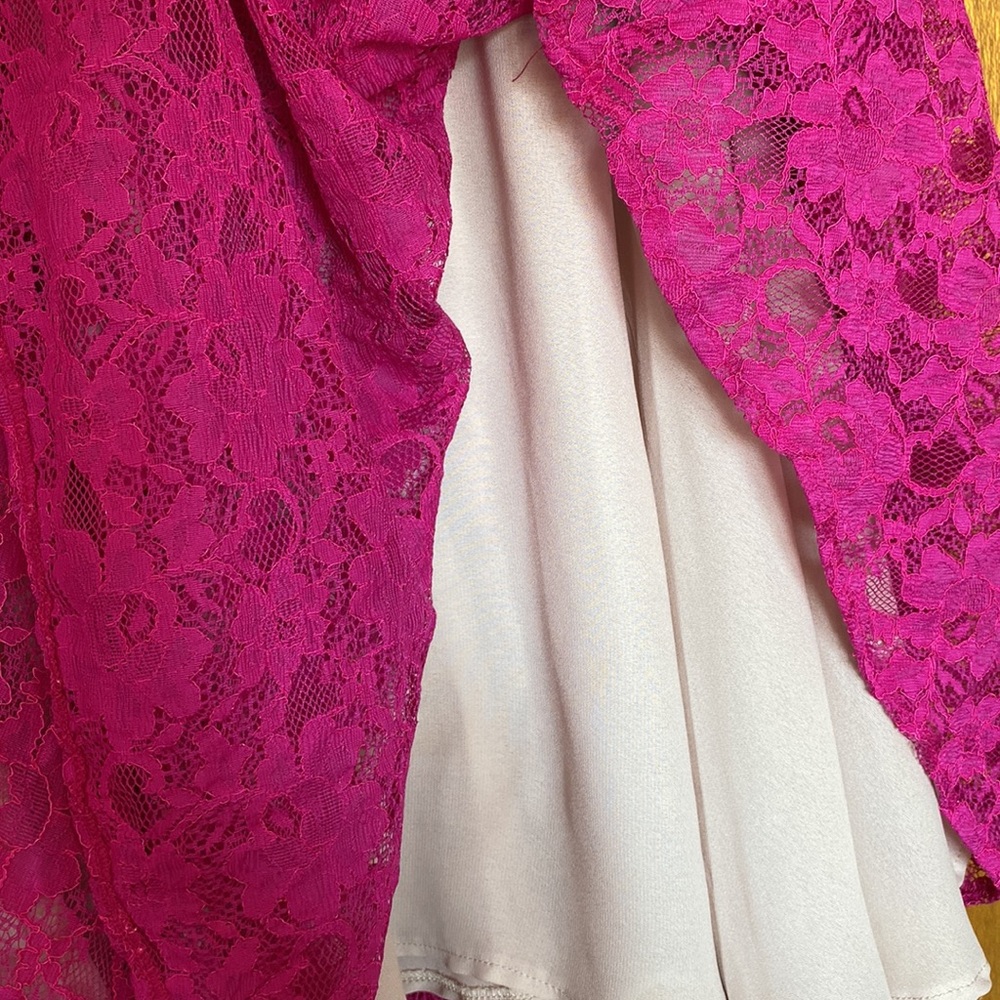 French Connection Pink Lace Dress - Picture 9 of 14